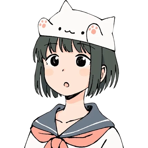 figure, bongo cat, anime picture, bongo cat animation, anime girl painting