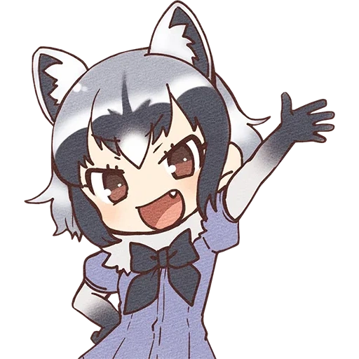 kemono friends, cartoon characters, red cliff raccoon animation, kemono friends raccoon, red cliff cartoon characters