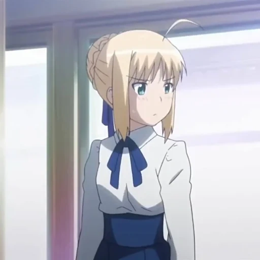 saber, sayber ubw, anime girl, cartoon characters, wushu tita actress with a knife