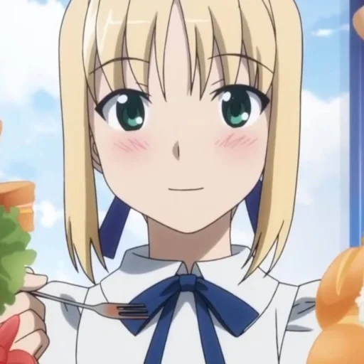 animação, jantar de anime, sayber ubw, menina anime, personagem de anime