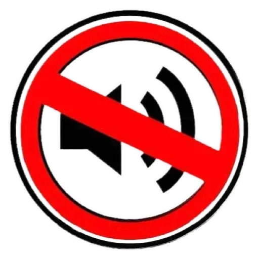 segni di divieto, divieto di badge, segni di divieto, suono del segno è proibito, segnali che vietano l'emissione di rumore