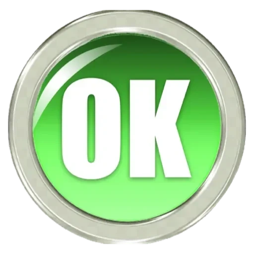 badge, button, ok button, round button, button green
