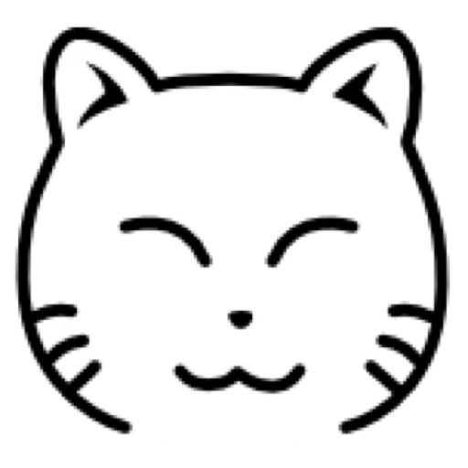 icon cat, katzensymbol, katzensymbol, die ikone ist eine glückliche katze