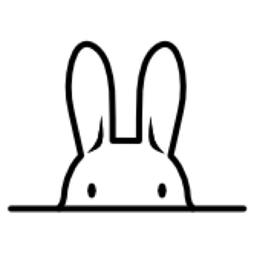conejo, conejo logo, boceto de conejo, patrón de conejo, vector de liebre de tono