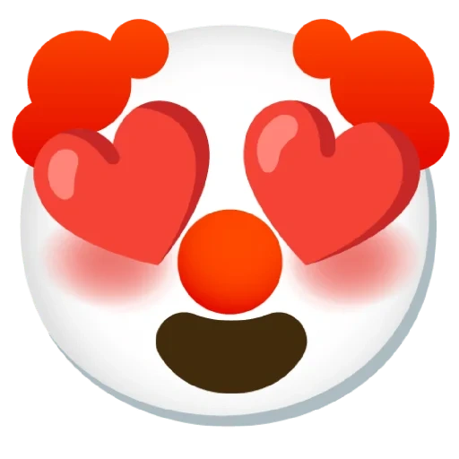 клоун emoji, clown emoji, кот клоун эмодзи, эмодзи клоун чипшот, эмодзи клоун сердечком