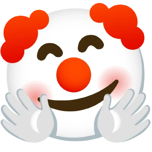 clown, clone cat a, emoji clown, sorrido di clown, emoji clown