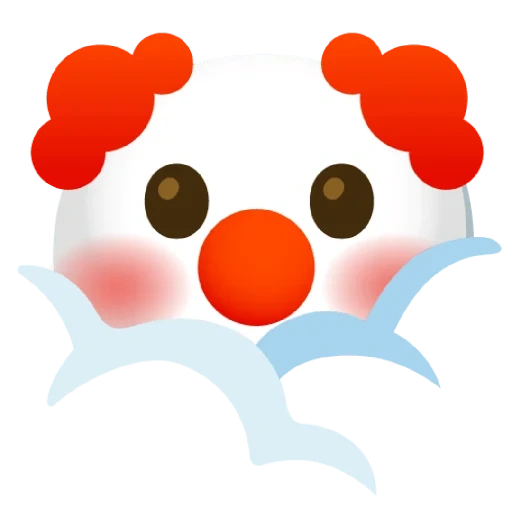 smiley de clown, emoticône de clown, emoticône clown chat, chipsht le clown d'expression