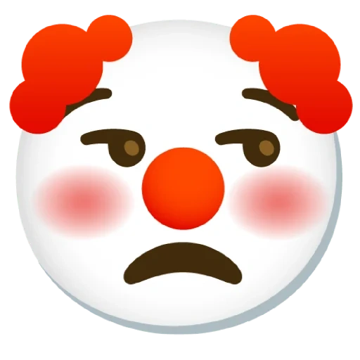 эмодзи, clown emoji, красивые смайлики, эмодзи клоун чипшот