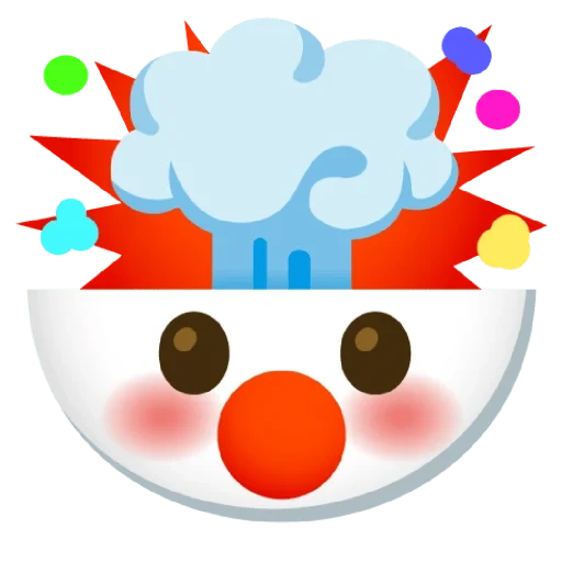 mix di emoji, emoji clown, emoji clown, emoji explosion cerebrale, emoji explosion cerebrale