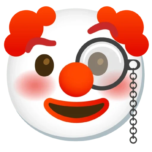 expression de clown, smiley de clown, emoticône de clown, clown expressif, robot clown souriant