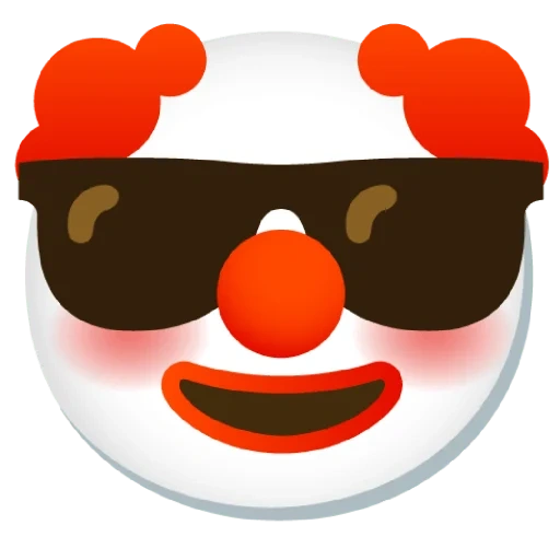 клоун, клоун emoji, эмодзи клоун, эмодзи клоун чипшот, смайлик клоуна андроид