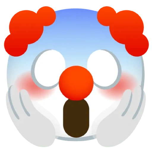expression de clown, expression de clown, clown expressif, emoticône clown chat, chipsht le clown d'expression