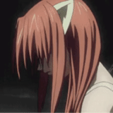 anime, anime charaktere, anime elfenlied, lucy anime elfenlied, weinend lucy elfenlied