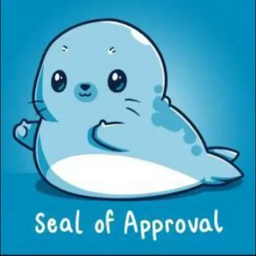 тюлень, милый тюлень, рисунки милые, seal approval, животные милые
