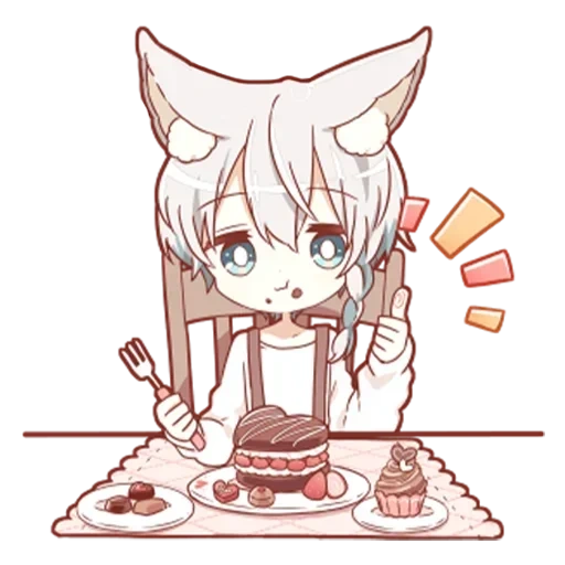 kelinci kun, anime neko, anime chibiki neko, anime neco girl, pola lucu anime