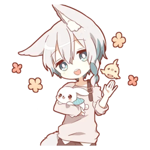 chibi uchiko, the rabbit kun, chibi niedlich, schöne chibi figurenmalerei, der sehr sympathische gott tomoe chibi