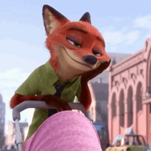 nick wilde, pelli di animali, nick l'orso di pelliccia, fox animal city, judy animal city