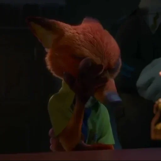 cuirs et peaux, renard à peau animale, zootopia 2016, judy zootopia, nick wilde pleure