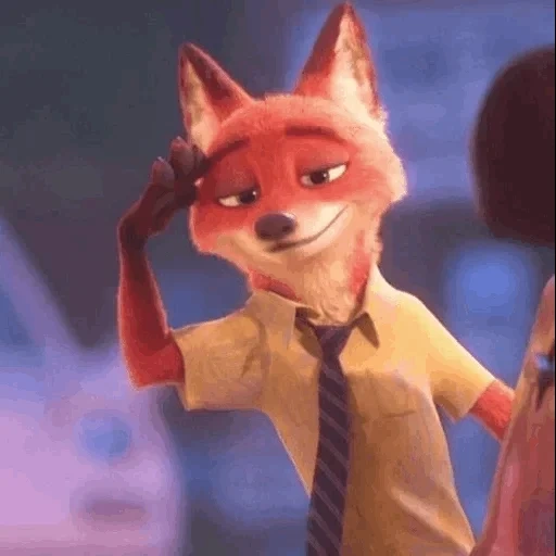 cuirs et peaux, nick l'animal à fourrure, fox animal city, animation zootopia, les personnages de zootopia