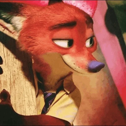 nick wilde, pelli di animali, volpe in pelle, nick l'orso di pelliccia, fox animal city