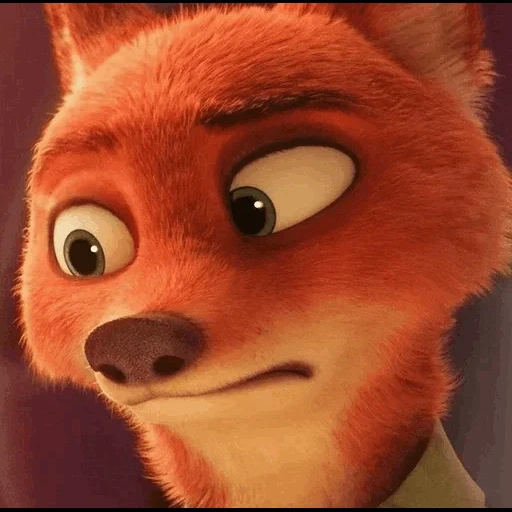 nick wilde, zeropolis, zerodopolis, zerolis es un pequeño zorro, caricatura de la cara de holocolis