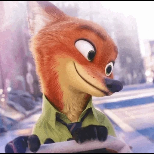 nick wilde, cuirs et peaux, fox animal city, zootopia 2016, les personnages de zootopia