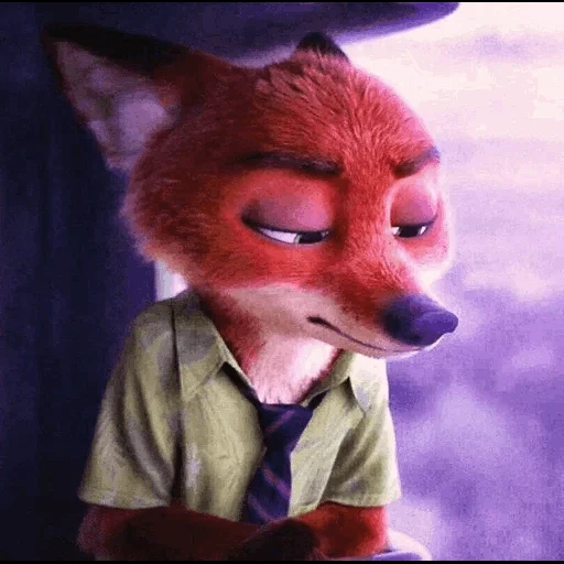 cuirs et peaux, nick l'ours en fourrure, zootopia 2016, les personnages de zootopia, pince à cuir violet