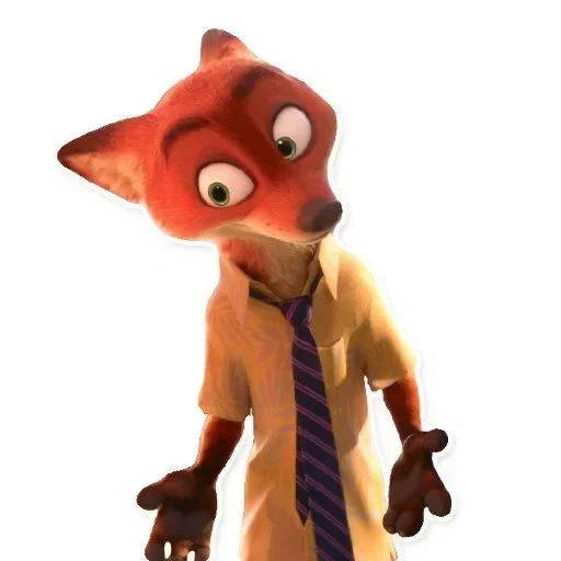 nick wilde, tierhäute, der fuchs nick wilde, fuchs mit tierfell, nick der pelzbär