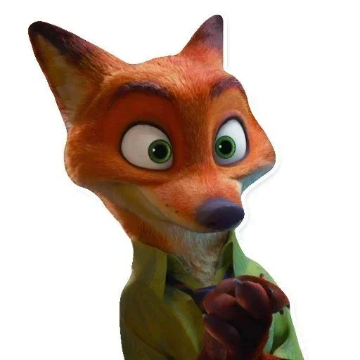 nick wilde, cuirs et peaux, le renard nick wilde, renard à peau animale, renard à peau animale