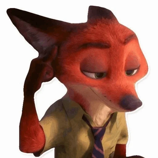 nick wilde, zeropolis nick, zerodopolis, holis nick wilde, pegatinas con un zorro de zeropolis