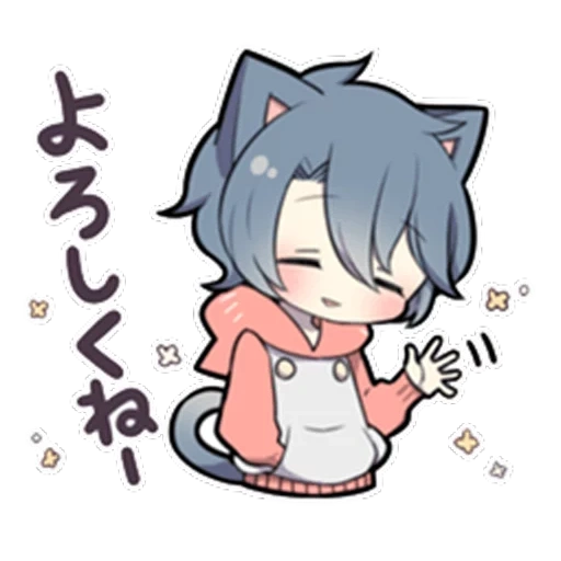 chibi kun, chibi uchiko, ash kitten, ash kitten, chuanwai anime