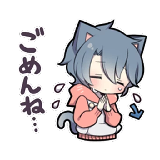 chibi, anime, anime chibi, gatito de cenizas, personajes de anime