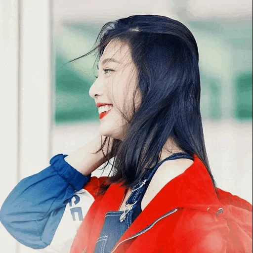 orang asia, gadis, irene beludru merah, gadis asia, gaya joey red velvet