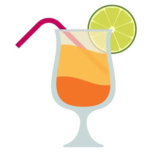 коктейль, смайлик коктейль, коктейль иллюстрация, эмоджи тропические напитки, тропический коктейль эмодзи
