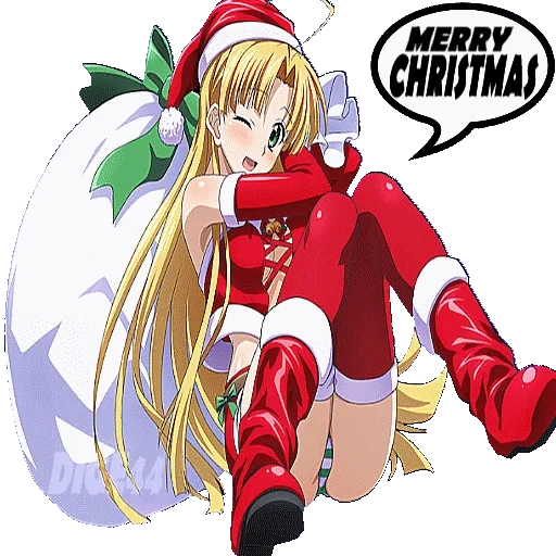 chicas de anime, navidad de sable, sable extra navidad, high school dxd navidad, high school dxd asia argento