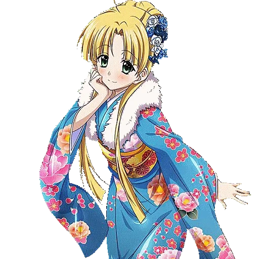 dxd kimono, anime kimono, kimono von hachase nuri, osaki tsukano kimono, argento dxd 18 in asien
