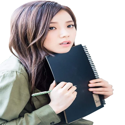 asiatiques, gin ji-soo, jisu black powder 2020, la fille avec le livre, livre de fille asiatique