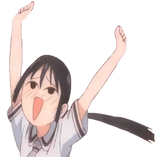 anime, bild, anime charaktere, anime durochka pose, anime asobi asobase hano