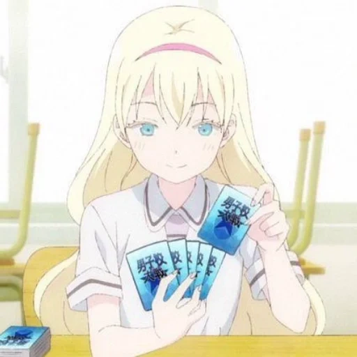 anime, anime mädchen, asobi asobase, anime charaktere, asobi asobase olivia