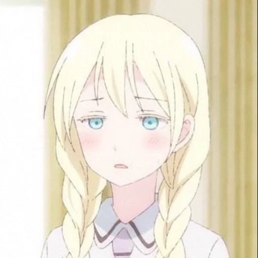 filles anime, asobi asobase, personnages d'anime, asobi asobase anna, asobi asobase olivia