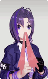 sile, anime, anime purple hair, anime characters with short purple hair