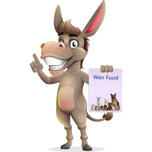 der esel, the shrek donkey, vector cartoon, der sprechende esel, cartoon character