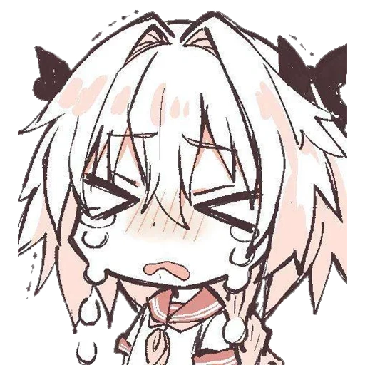 astolph, astolfo chibi, anime characters, astolfo cries, arts of the characters of anime