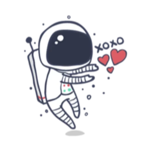 astronaute, astronaute, cosmonaute mignon, beaux cosmonautes, dessin de cosmonaute