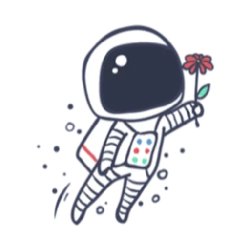 astronaut, kosmonautosmos, kosmonautzeichnung, der astronaut ist schwarz weiß, färben sie süße astronaut