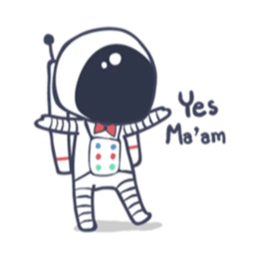 astronaut, astronauta adorabile, astronauta carino, modello astronauta, disegno vettoriale dell'astronauta