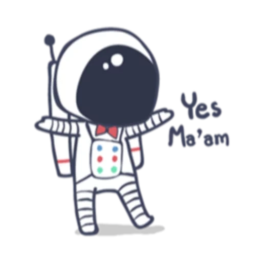 astronaut, netter kosmonaut, schöne kosmonauten, kosmonautzeichnung, kosmonautenvektorzeichnung