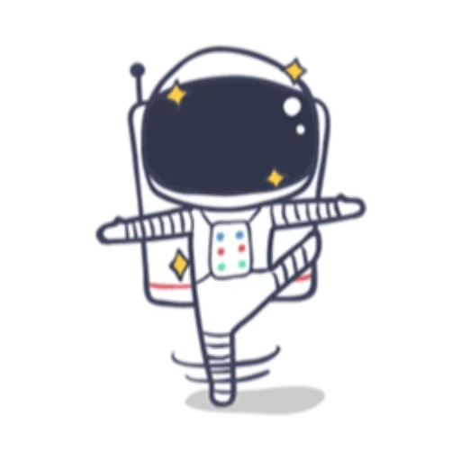 astronaute, astronaute, dessin de cosmonaute, l'astronaute est un vecteur