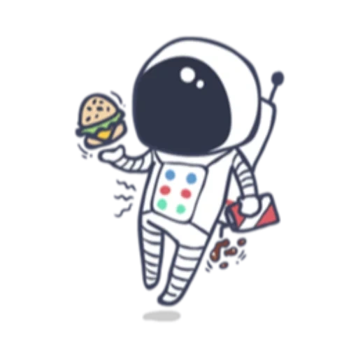 astronaute, astronaute, cosmonaute, dessin de cosmonaute, l'astronaute est un vecteur
