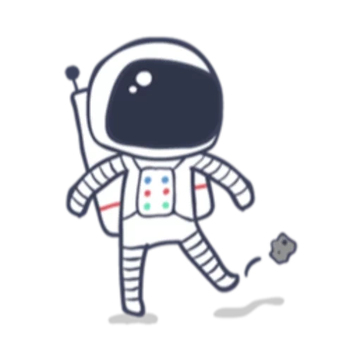 astronaute, astronaute, dessin de cosmonaute, l'astronaute est un vecteur, illustration de cosmonaute